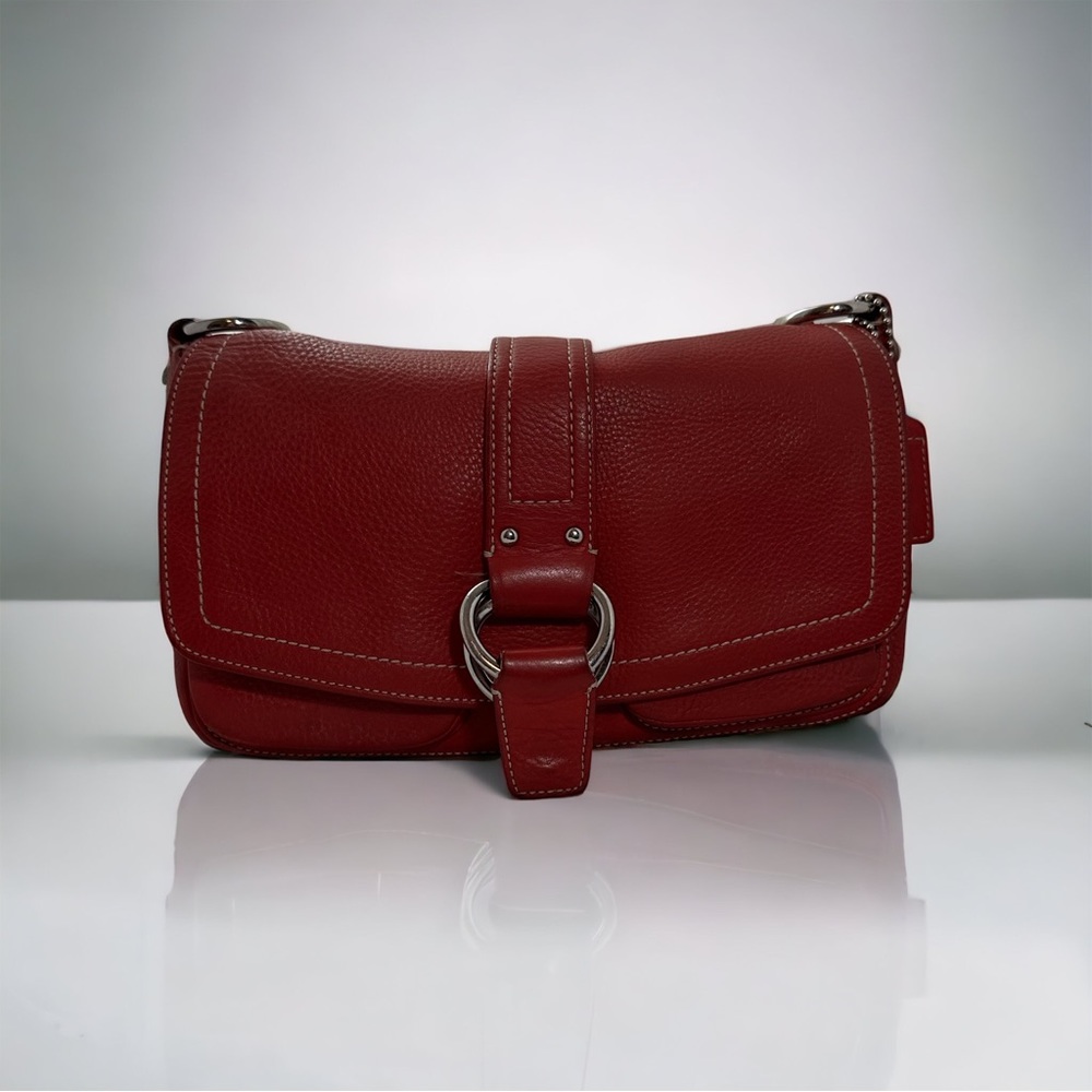 Used Leather Coach shoulder bag
